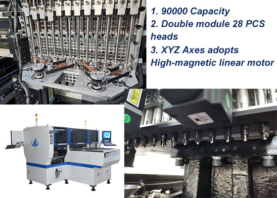Двойная голова SMT Pick And Place Machine для светодиодных светильников / электрических изделий