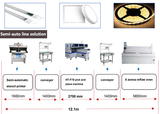 Высокоскоростная 68 питающая светодиодная трубная монтажная машина SMT Pick And Place Machine