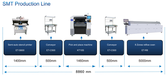 Энергосбережение Min 0201 SMT Pick And Place Machine 220V 50 - 60HZ для формованных компонентов