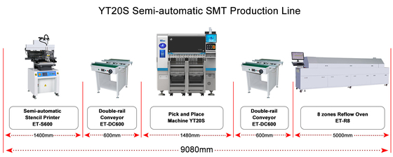 R & D программное обеспечение Электрическая панель сборки 104 Feeder SMT Pick And Place Machine