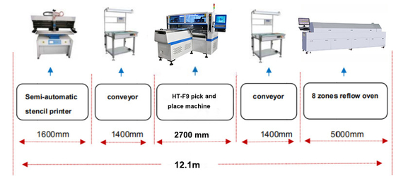 1200mm*330mm PCB SMT Pick And Place Machine для 0,5M 1M световой ленты